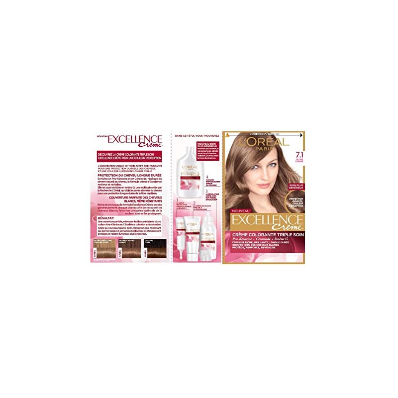 L'Oréal Paris - Excellence Creme-Haarfärbe-Set, permanent, dreifache Haarpflege – 100%