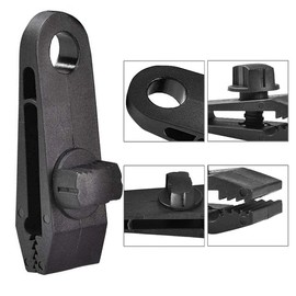 DMZK 6 PCS Tarp Clip Awning Clamps Camping Tent Clip Tent Accessories for Camping, Tarps, Caravan, Garden Shade Cloth, Black