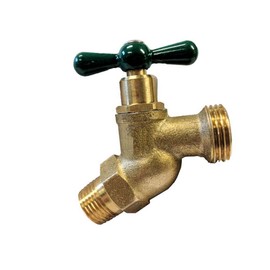 Libra Supply 3/4'', 3/4 inch, 3/4-inch Heavy Duty No-Kink Male Hose Bibb, MIP x GHT, (Click in for more size options), Commercial Grade