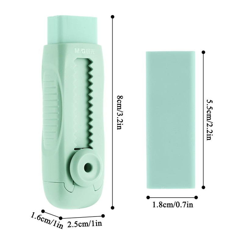 M&G 4+1 Pack Rubber Erasers Sliding Retractable Eraser, Soft Cute