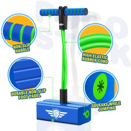 Pogo Stick, Notique Toys for 3-12 Year Old Boys Outdoor Toys for Kids 3-12 Pogo Jumper Boys Toys Age 3-12 Kids Toys for Boys 3-12 Year Old Boy Gifts Toddler Boy Toys Green Blue