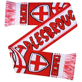 Middlesbrough Football Fans Scarf (100% Acrylic) Red White