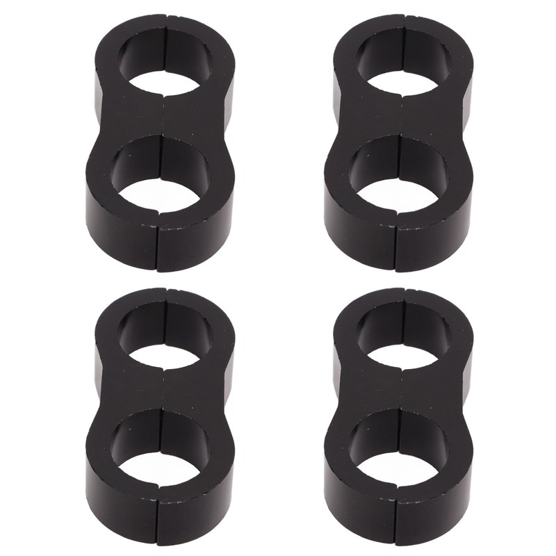 4 Pcs 8AN Hose Separator Clamp Fuel Line Mounting Clamp
