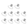 10Pcs Plastic Sucker Pads Transparent Suction Cup Screw Nut Suction