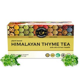TEACURRY Himalayan Thyme Tea (30 Tea Bags 1 Month Pack) - Real Taste of Indian Chai - Pure Thyme Leaves From Himalayas - Herbal Tea
