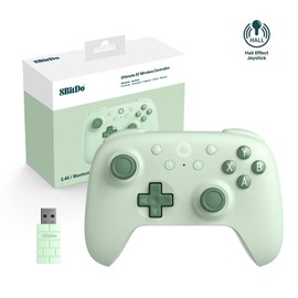 8Bitdo Ultimate 2C Wireless Controller for Windows PC & Android, Hall Effect Joysticks and Triggers, PC Controller with 1000 Hz Polling Rate, Remappable L4/R4 Bumpers, Green