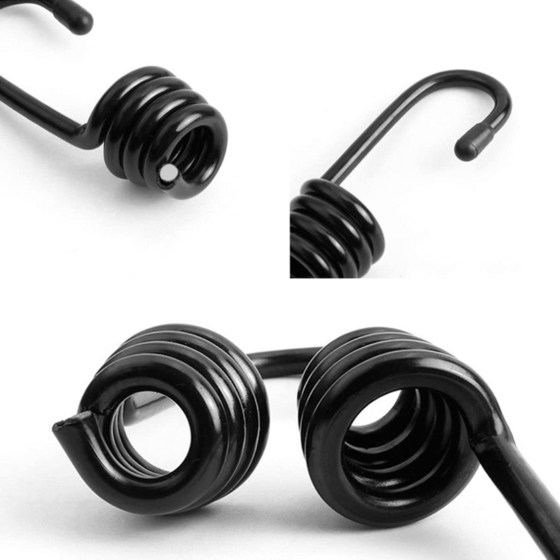 SyiXute 12 Pcs Black Shock Cord Hook 10 X 8