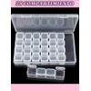3 Piezas Caja de Plástico Transparente con 28 Compartimentos Extraíbles,