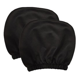 XPEX Pack of 2 Car Headrest Covers Washable Headrest Cover Dustproof Headrest Protection Cover Universal Front Seat Headrest Covers for Truck Bus Coach Car, black