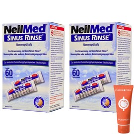 Neilmed Sinus Rinse Nasal Rinse Salt 2 x 60 Dosing Bags I Allergy I Hay Fever I Dry Nasal Mucosa I Sinus Inflammation I Cold I Economy Set Plus Pharma Perle Giveaway