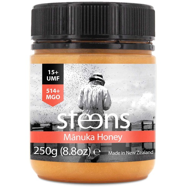 Steens Raw Manuka Honey | UMF 15+ / MGO 514+ | Certified & Cold Pressed New Zealand Honey | Whole Comb Processing | Monofloral