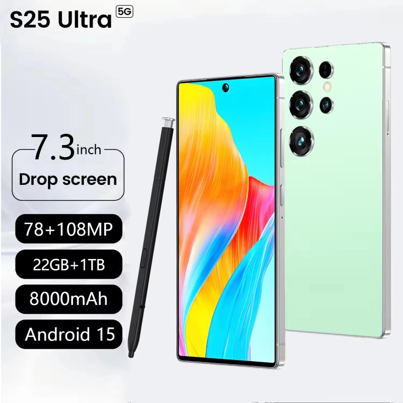 Real High Configuration 2026 New S25 Ultra Smartphone Big Screen