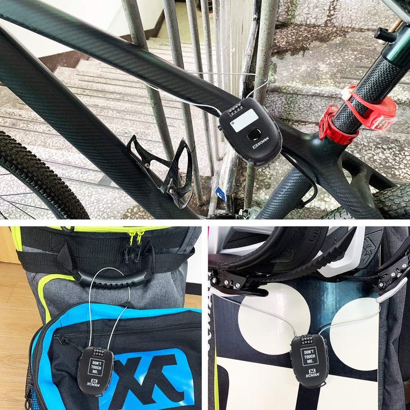 XCMAN Snowboard Lock with 30inch Ski Lock, Ski Locks Cable