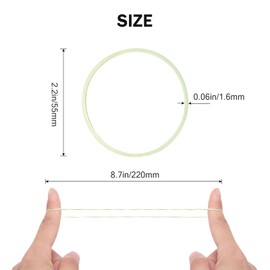 Rubber Bands White Rubber Elastic Bands 200PcsThick Natural Rubber Bands Heavy Duty Strong Elastic Bands for Tie Dye, Hair Home, Pens, Crab,Catapults, Bills, Bank Paper, Office Supplies(38mm)