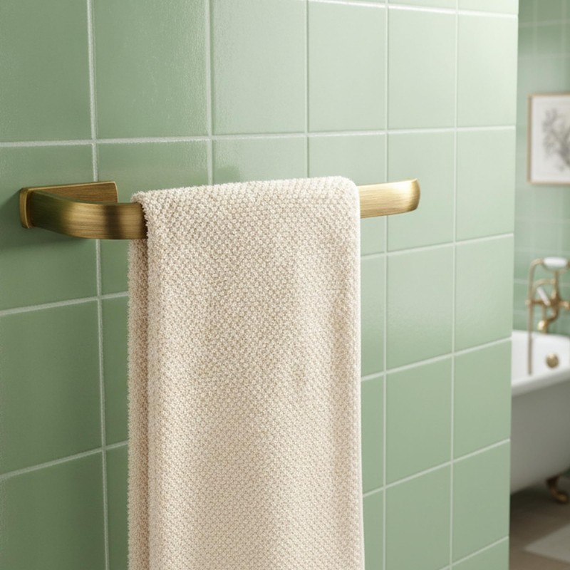 Flybath Hand Towel Rail Antique Brass Open Towel Ring Holder
