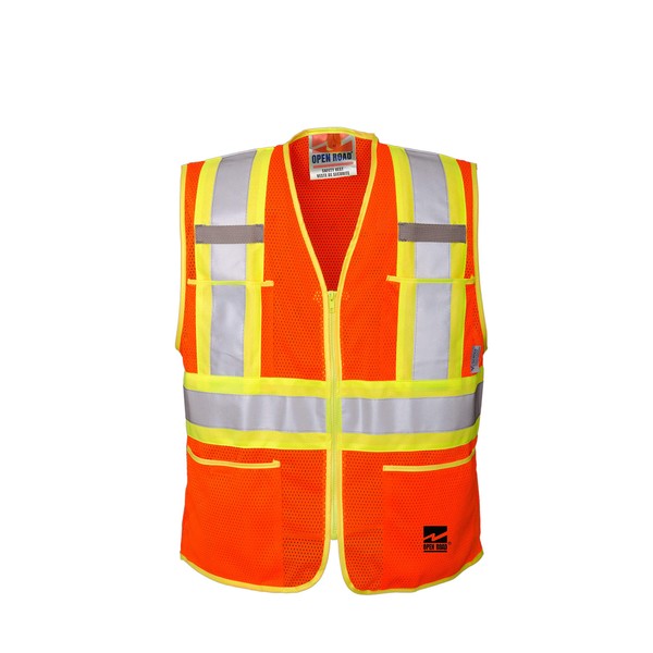 Viking Open Road Zippered Hi-Vis Safety Vest with 4" Reflective