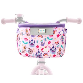BECOSEFU Kids Bike Basket,Bicycle Basket Front,Waterproof Fabric Handlebar Bag with Shoulder Strap, Fit Most Toddlers Bike or Scooter, Bike Accessories for Boys, Girls.