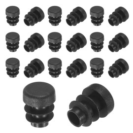 M METERXITY 20-Pack Round Plastic Hole Plugs, 1/2" (12mm) Plastic Tubing End Caps for Patio/Chairs/Fences, Metal Tubing Leg Cap, Furniture Pipe Insert Sliders Glides