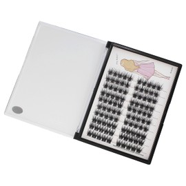 Bodermincer Home Eyelash Extension Thick Segmented 3D Effect Glue Bonded Individual Eyelash Extension Eyelashes Bunches Professional Makeup False Eyelashes (18MM)