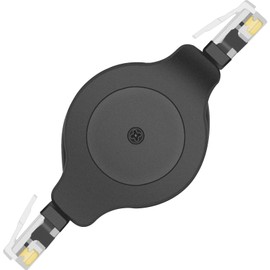 NECABLES Retractable Phone Cord for Landline 4ft Auto Rewind Telephone Handset Cord RJ9 4P4C Male to Male - 4 Feet