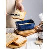 YHOJOY Ceramic Butter Dish with Lid, Covered Butter Dish for