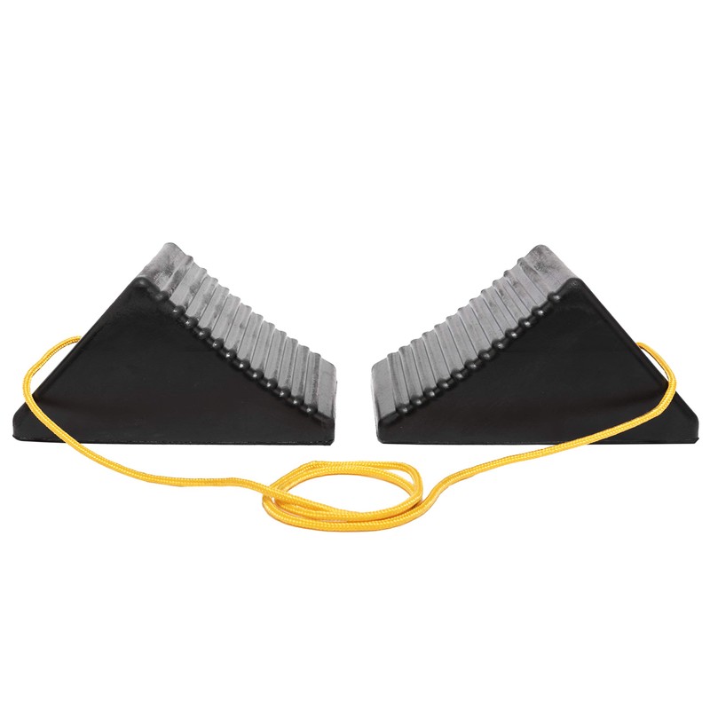 MaxxHaul 50012 Rubber Wheel Chock With Rope - 8" x