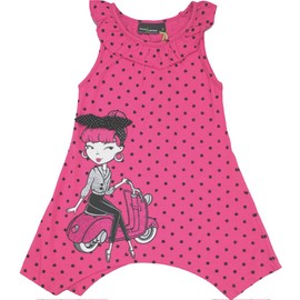 Bows and Arrows Rocka Style Fuchsia Dot Vespa Girl Tunic, Toddler Girls (3 years)
