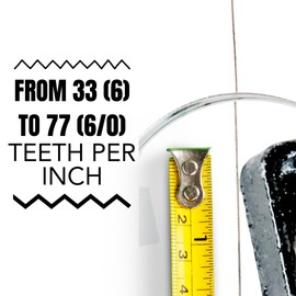 JEWEL TOOL 144 Pc Piercing Saw Blades Set | 12 Sets of 12 Blades from 1/0-6/0 & 1-6 | Ideal for Metal, Wood, Plastic | Accurate Cuts | Hardened Steel | 5.25" (13.3 cm) Length | includes Vinyl Pouch