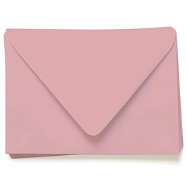 Dusty Rose Envelopes - A2 LCI Hue Matte 4 3/8 x 5 3/4 Euro Flap 80T, 25 pack