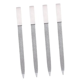 VICASKY 4pcs Stainless Steel Nail File Nail Tools for Gentle Trimming and Polishing for Home and Salon Use Fine Grit