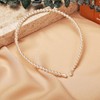 Aneneiceera Fashion Pearls Headbands DIY Headpiece Bride White Faux Pearl