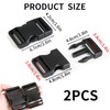 Sangcca Double Buckles, 2 Pieces Side Buckles 38mm Plastic Buckles