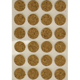 MINTCRAFT FE-50700 Cork Pads, 1/2-Inch, 24-Count