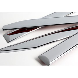 Q1-TECH, Chrome Door Molding Trim Kit Strips, Triple Chrome Plated ABS Side Molding Belt Trims Compatible with 2019 2020 2021 Dodge RAM 1500 Crew Cab, Body Side Door Moldings Trim 4pcs