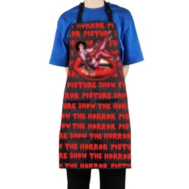 CMNIM R-Lips Horror Movie Gifts R-Lips Horror Picture Apron R-Lips Musical Fans Gift Horror Picture Show Lips Apron with Pocket