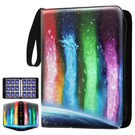 Premium 900 Pockets Trading Card Binder,9 Pocket Cards Collect Albums Book Holder with Zipper and 50 Removable Sleeves,for Game Sport Cards