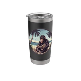 Cute Summer Aesthetic Ape Reading Book Stainless Steel Insulated Tumbler