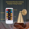 MWZ Gold Battery Operated Wall Sconces Set of Two,Wireless Indoor