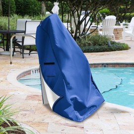Pool Lift Chair Protective Cover - 600D Heavy Duty Waterproof Universal Cover for Global Lift Legend Series, Outdoor Pool Accessories,Blue