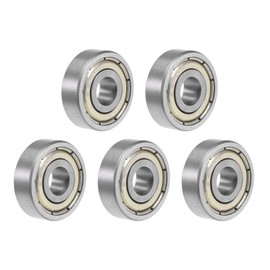 TOP-VIGOR 5Pcs 625ZZ Deep Groove Ball Bearings, Z1 5mm x 16mm x 5mm Double Sealed Industrial Bearings, Chrome Steel Skateboard Bearings for Electrical Instrument Equipment