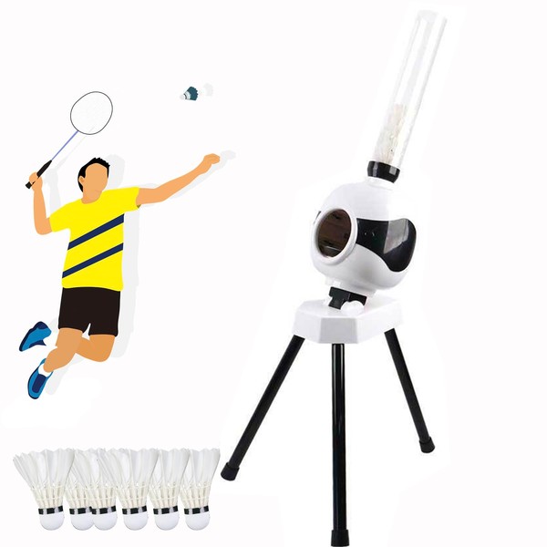 KZU Badminton Training Machine, Automatic Badminton Serve Machine for Self