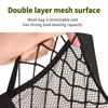 Wmavale Universal Mesh Cargo Net with Tape, Black Polyester, Hook