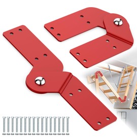 Attic Ladder Hinge for Attic Ladder Pull Down System,Hinges Attachment Accessories Herringbone Ladder Tie Rod (Red, Small)