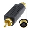 SVHS 4-Pin S-Video to Composite RCA RCA Converter Adapter Gold-Plated