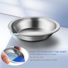 Cabilock 12pcs Makeup Palette Stainless Steel Small Round Paint Tray