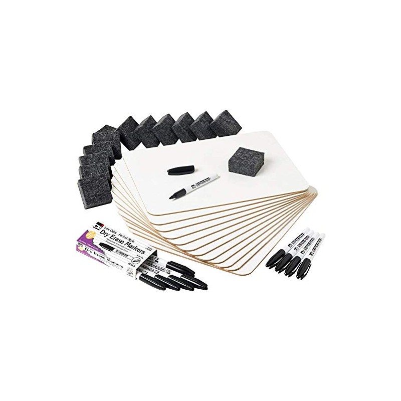 Lapboard Class Pack, Dry Erase Boards, 9 x 12, White,