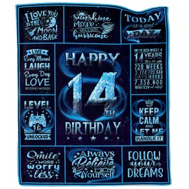 14 Year Old Boy Birthday Gifts, 14th Birthday Gifts for Boys, 14 Year Old Boy Gift Ideas, Gifts for 14 Year Old Boy, 14th Birthday Decorations for Boys, 14 Year Old Boy Gifts Throw Blanket 50"X60"