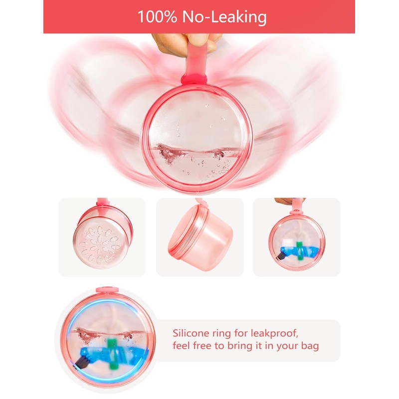 Uouovo Leak Proof Denture Bath Cup Large Denture case Retainer