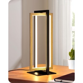 EDISHINE LED Table Lamp, Minimalist Bedside Lamp with 3 Color Temperature, MAX 750LM Stepless Dimmable, Touch Switch Control Nightstand Lamp for Living Room Bedroom, Angle Adjustable