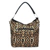 Zzfab Leopard Purse Rhinestone Band Hobo Bag Coffee